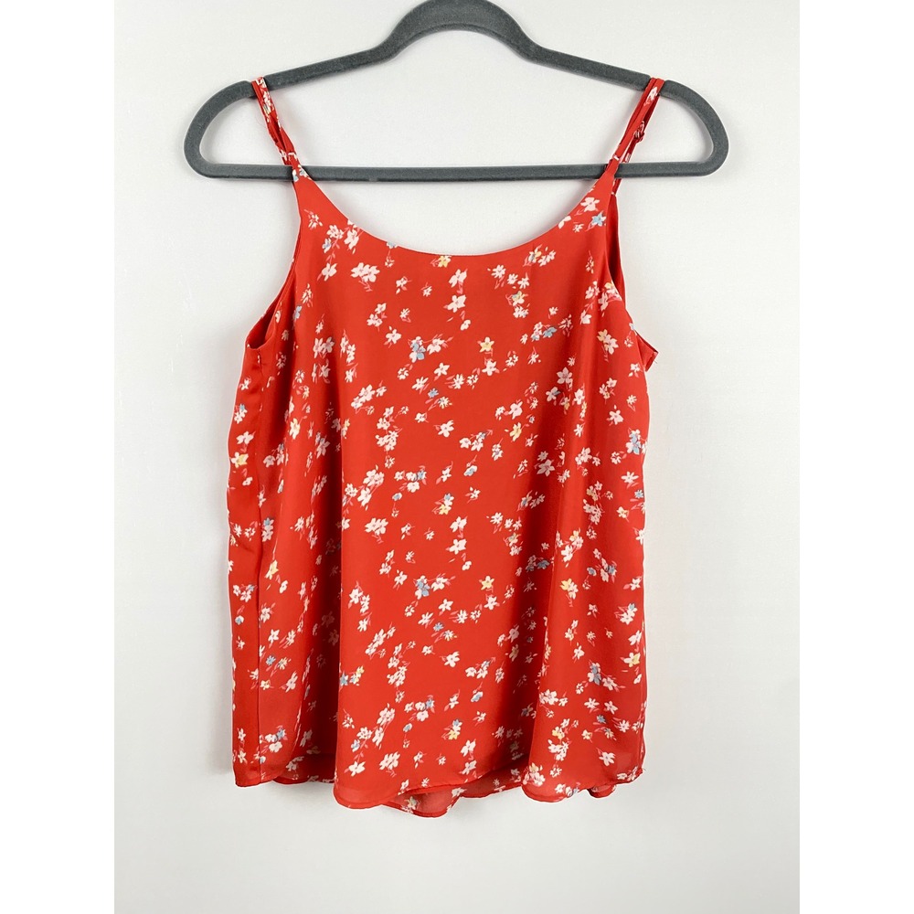 Pink Rose Floral Cami Tank Women Medium Cottagecore Soft Girl Summer - Picture 5 of 5